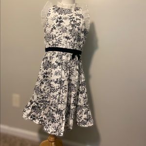Janie and Jack girl black and white dress size 12